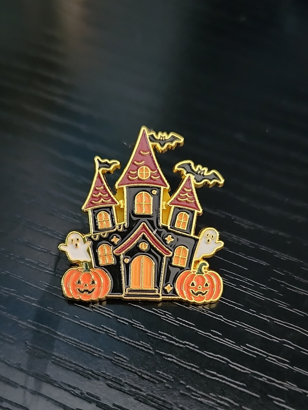 Haunted House Enamel Pin